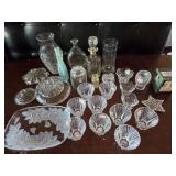 Crystal Glassware With Vases, Decanters, Bowls