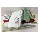 Kitchen Linens, Embroidered Towels, Placemats