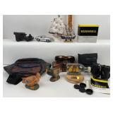 Bushnell Binoculars, Die Cast Corvette, Leather Fa