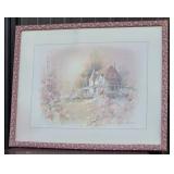 Andres Orpinas Signed Art Print With Floral Frame
