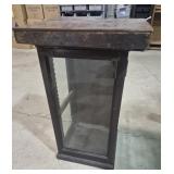 Wood Display Cabinet Lighted With Glass Front &