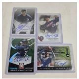 (4) Autograph Sports Cards