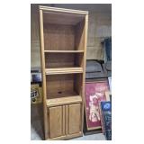 Wood Storage Shelf With 2 Doors At Bottom 24