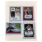 (4) Autograph Sports Cards