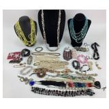 Costume Jewelry: Coro Gold tone and white caboshon
