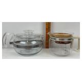 Pyrex Flameware Teapot, Glass Coffee Carafe