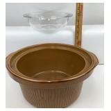 Pyrex Bowl, Rival Crock Pot Stoneware Insert