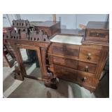 Victorian Eastlake Walnut Dresser On Casters
