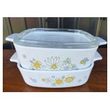 Corning Ware Dishes With Wildflower Design