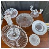 Pressed, Etched, And Frosted Glass Tableware