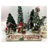 Christmas Decorations With Snowmen, Trees, Ornamen
