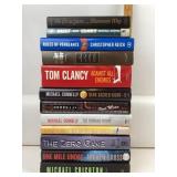 Hardcover Books: Crichton, Clancy, Western