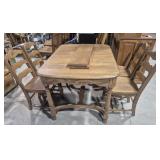 Oak Dining Table With Turned Legs 34 in. X 48 in.