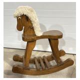 Wood rocking horse