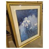 Framed Artwork Titled "Wild Irises," A Print By