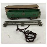 American Flyer Green Gondola Train Car, Tracks