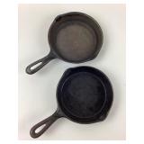 (2) Wagner Ware #3 Cast Iron 6 1/2" Skillet