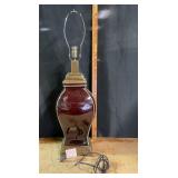 Porcelain Burgundy Table Lamp