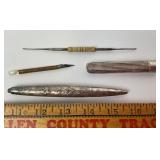 Button Hook, Dip Pen, Sterling Silver Utensil, Car