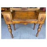 Wooden Writing Desk With Turned Legs