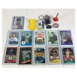 Baseball Cards, Pewter Cat, Wacky Clackers Duck