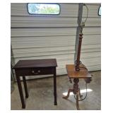 Wood Side Table With Drawer 12 in. X 24 in. X 30