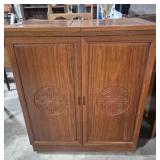 Chinese Solid Rosewood Bar Unit On Wheels
