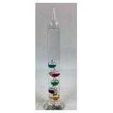 Glass Galileo Thermometer With Colored Spheres