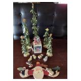 Holiday Decor With Christmas Trees, Figurines