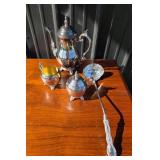 FB Rogers Silver-Plated Tea Set With Ladle