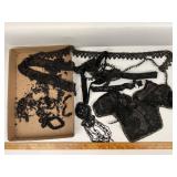Jet Beaded Garment Components