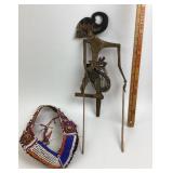 Wayang Wooden Puppet & Native American Necklace