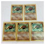 5 Pokemon Vintage Kabuto Cards