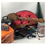 Expert Grill, Ideal Minnow Bucket, Badminton +