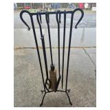 Pilgrim Traditional Metal Fireplace Set