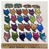 28 Vintage 90s Holographic Cat & Hippie TyeDye