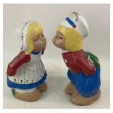 Kissing Kids Statues- Concrete- 16" Tall