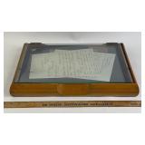 Wooden Writing Box, Ephemera, Postcards