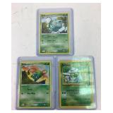 3 Pokemon Vintage Bulbasaur Cards