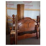 Wooden Bed Frame With Headboard and Footboard
