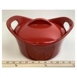Rachel Ray Red Stoneware 2 Quart Lidded Casserole