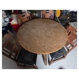 Round Wooden Dining Table With Chairs