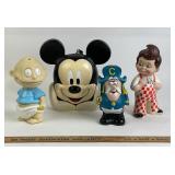 Mickey Mouse Cassette Player, Cartoon Banks