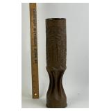 Engraved Brass Artillery Shell Trench Art