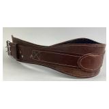 Multi-Grip Brown Leather Weightlifting Belt