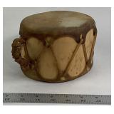 Handmade Small Leather and Wood Drum
