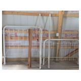 White Metal Fullï¿½ Bed Frame With Wooden Support