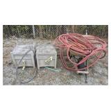 Wheelbarrow, Suncast Reels (2) & Garden Hose