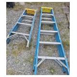 Werner Fiberglass 6 ft. Ladder & 4 ft. Ladder