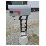Mailbox Mounted On A Cement Block